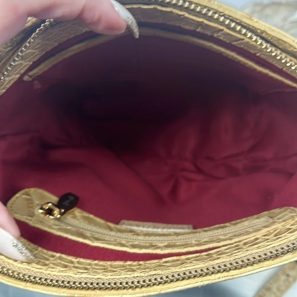 Valentina Tulip croc Embossed crossbody bag